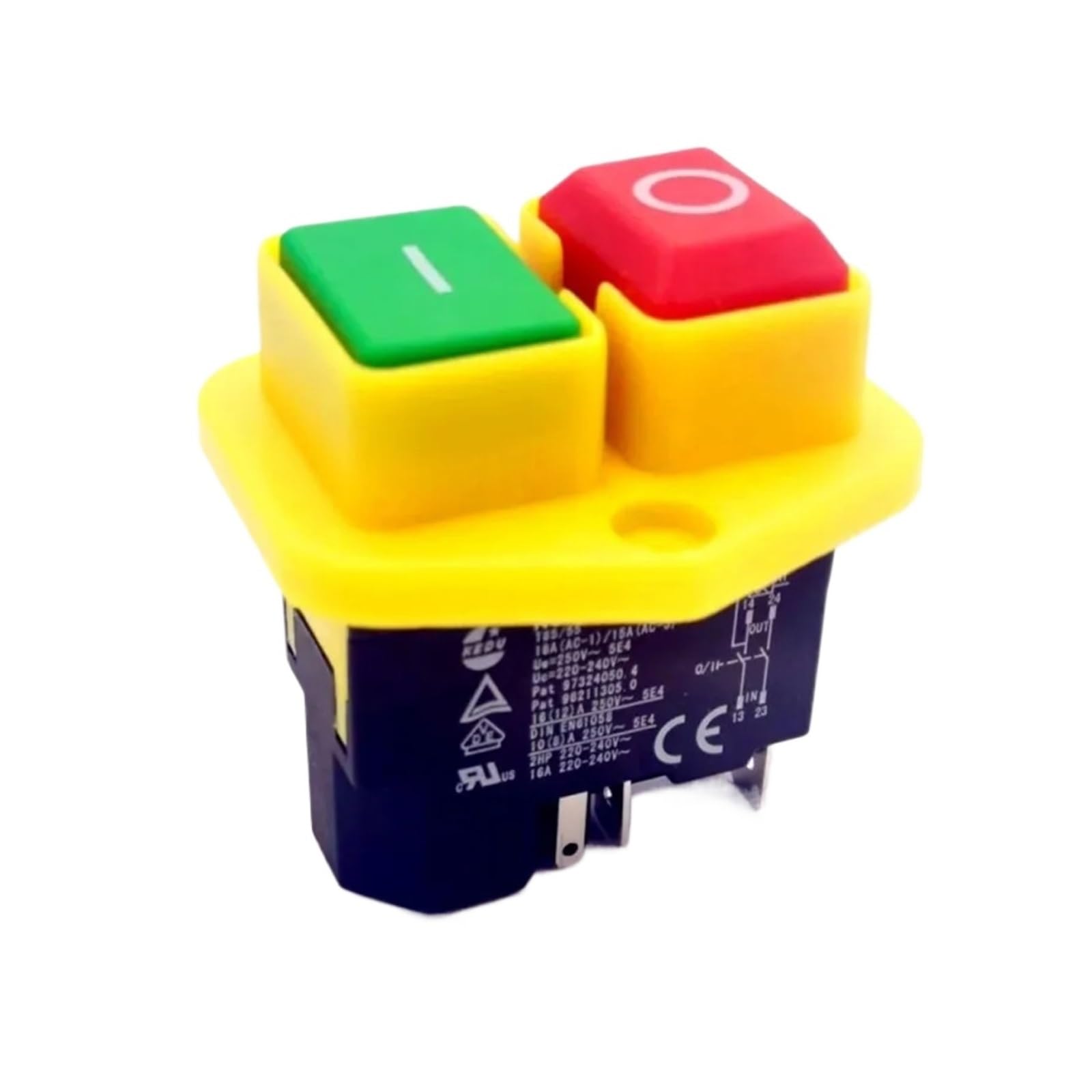 1 interrupteur à bouton KJD17B 220V-240V 16A 5 broches for outil électrique