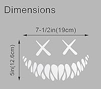 Vista 5 de Pegatina de demonio sonriente reflectante para coche, divertida y genial pegatina troquelada impermeable para ventana de coche