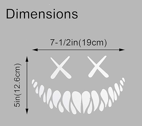 Miniatura 5 de Jfbrix - Pegatina de demonio sonriente reflectante para coche, divertida y genial pegatina troquelada impermeable para ventana de coche
