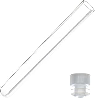 16x125mm PS Plastic Test Tubes, Flange Caps, Plastic Rack, Karter Scientific 57A11 (Pack of 50)