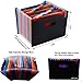 Expanding File Folder/24 Pockets A4 Accordion File Organizer/Multicolor Portable Expanding Wallets/High Capacity Plastic Stand Bag with Colored Tab for Business/Office/Study