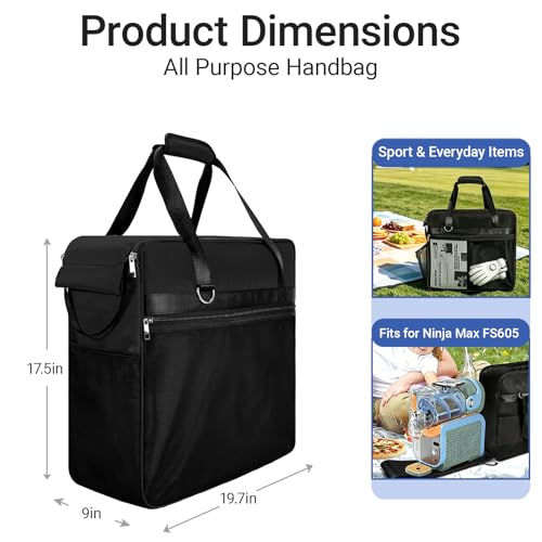 Bolso deportivo multifuncional, bolso de mano y mochila convertible (negro) | Bolso de viaje multiusos para máquina congeladora de bebidas, equipamiento deportivo, libros y uso diario miniatura 2