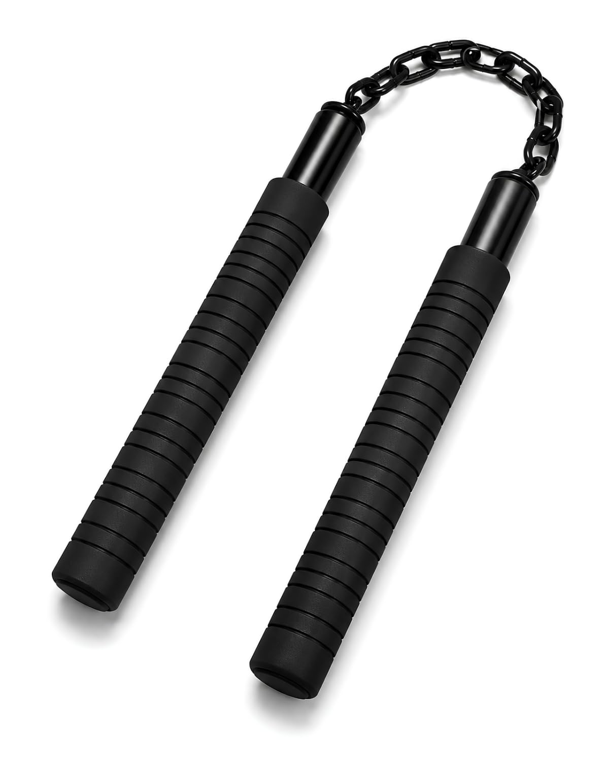 Foam Nunchaku for Karate Training | Iron Core Nunchucks with Metal Chain & Non-Slip Foam Grip | Martial Arts Equipment for Karate, Kung Fu & Taekwondo | Black | Iron Core Construction-picture-14