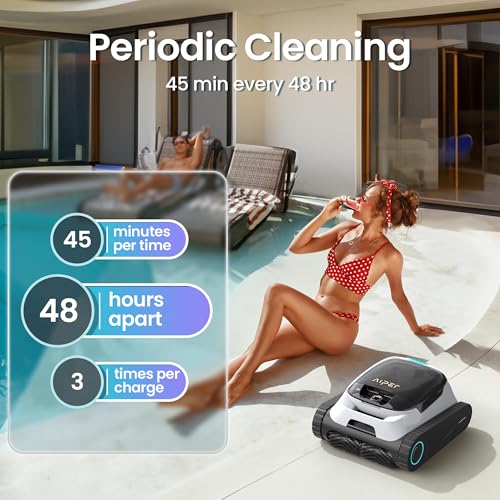 Image of AIPER Scuba S1 Cordless Robotic Pool Cleaner, Pool Vacuum for Inground Pools, Wall and Waterline Cleaning, Smart Navigation for Pools up to 1,600 Sq.ft (Renewed)