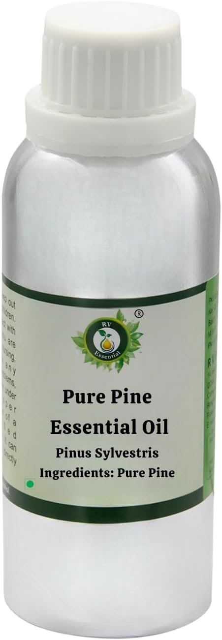 R V Essential Pure Pine Essential Oil 630ml (21oz)- Pinus Sylvestris (100% Pure and Natural Steam Distilled)