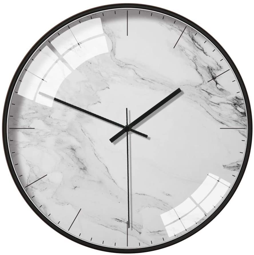 Horloge murale en métal haut de gamme et fine bordure chic