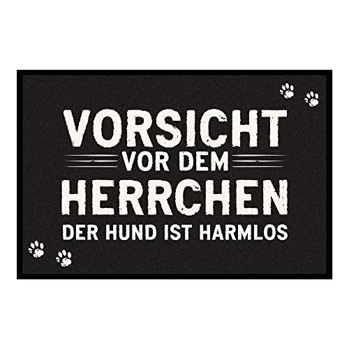 4you Design Fußmatte 40x60cm Vorsicht vor dem Herrchen Lustiges Geschenk für Hundebesitzer,...
