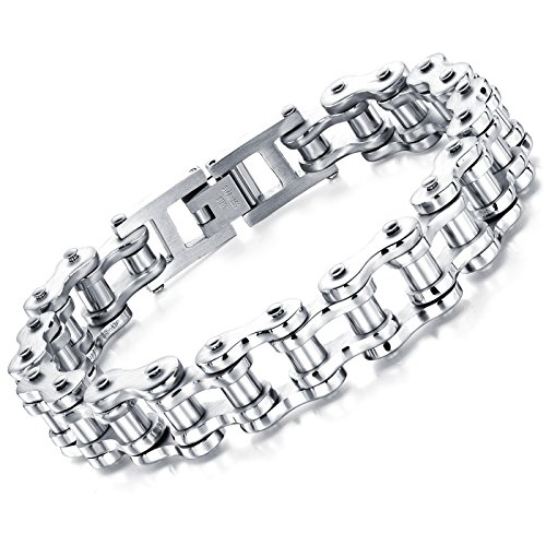 Keybella - Cadena ancha para hombre, pesada, para chicos, motero, moto, con...
