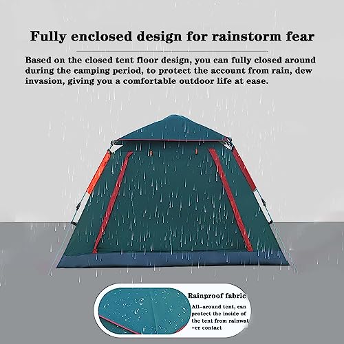 Carpa de camping familiar BNEI para 4 personas verde miniatura 6