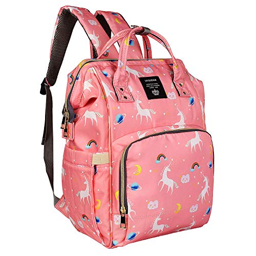 Image of Diaper Bag /Mother Backpack for Travel (Printed Peach) Prints and Colours May Vary