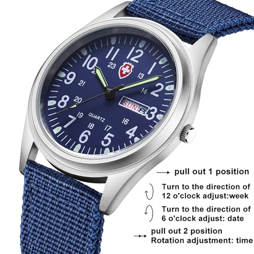 Image of Gosasa Unisex Military Watches Sport Textile Nylon Strap Stylish Men Watch Luminous Fashion Watches Analog Display Quartz Waterproof Casual Wristwatch