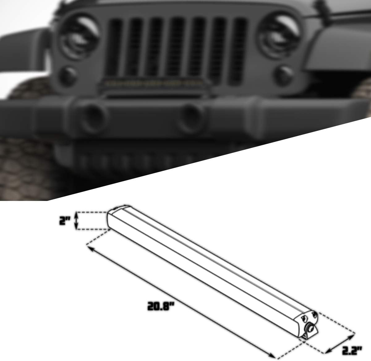 SpeedTech Lights Carbine 20" LED Light Bar – 12V Waterproof Floodlight for Work, Off-Road, Truck, ATV, UTV, SUV, Motorcycle & Boat Applications