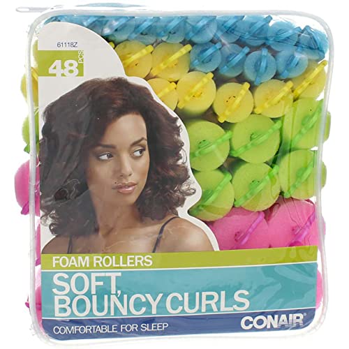 Conair Rollers, Foam, Bouncy Curls, 48 Ct (Pack Of 4) #TOP22