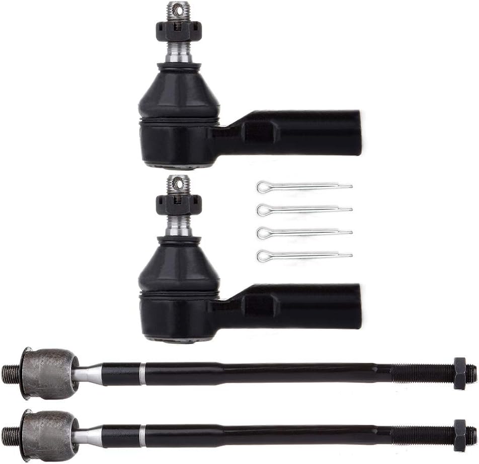 ECCPP 4pcs Front Inner and Outer Tie Rods Assembly Fit 1996-2002 For Toyota Corolla, 1998-2002 For Chevrolet Prizm, 1996 1997 For Geo Prizm
