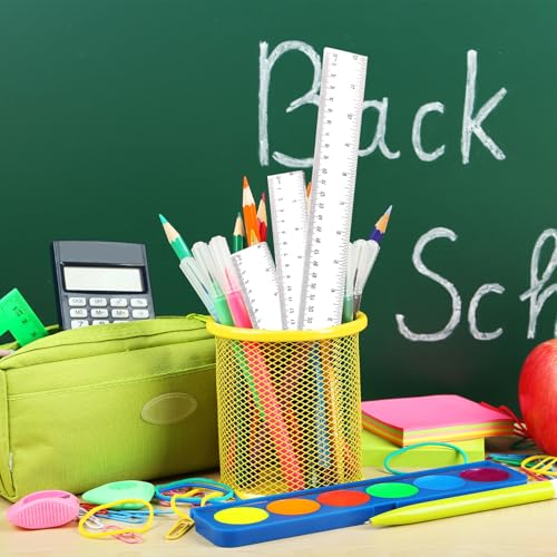 Lineal, 6 Stück Transparente Kunststofflineale, 15cm 20cm 30cm Lineal, Präzisionsmesswerkzeug Für Schule, Büro, Zeichnen, Lernen, Mathematikunterricht, Ingenieure, Architekten