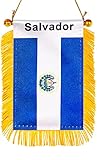 WXTWK 3 X 5 Inch salvador Flag Salvadorans Window Hanging Flag Small Mini Car Flags Banners Rearview