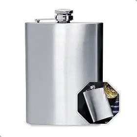 Cantil De Bolso Em Aço Inox Porta Bebidas Portátil Whisky