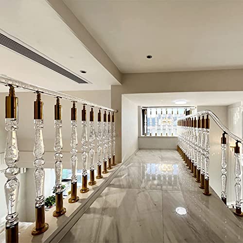 Axe d'escalier acrylique transparent balustre garde-corps avec embase - 3