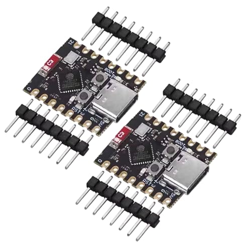2 Stück ESP32 C3 Entwicklungsboard ESP32 Mini unterstützt WiFi Bluetooth kompatibel mit Arduino(Unverlötete Stiftleisten)