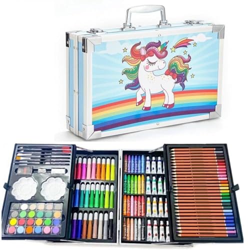 Brille Bee Unicorn Art & Craft Painting Box, 145 Colour Kit, Professional Drawing Water Colour Pencils, Oil Pastels, Sketches & Acrylic Paint Brushes (Unicorn) (B0D5YVDXTP) Amazon Price History, Amazon Price Tracker