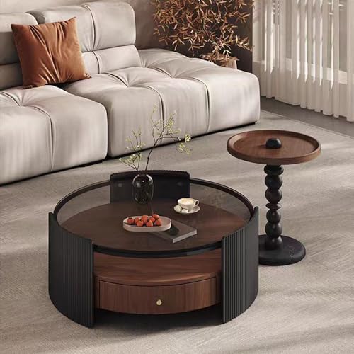 Image of The Attic Aloha Coffee Table Set, Glass Coffee Table, Wooden Centre Table