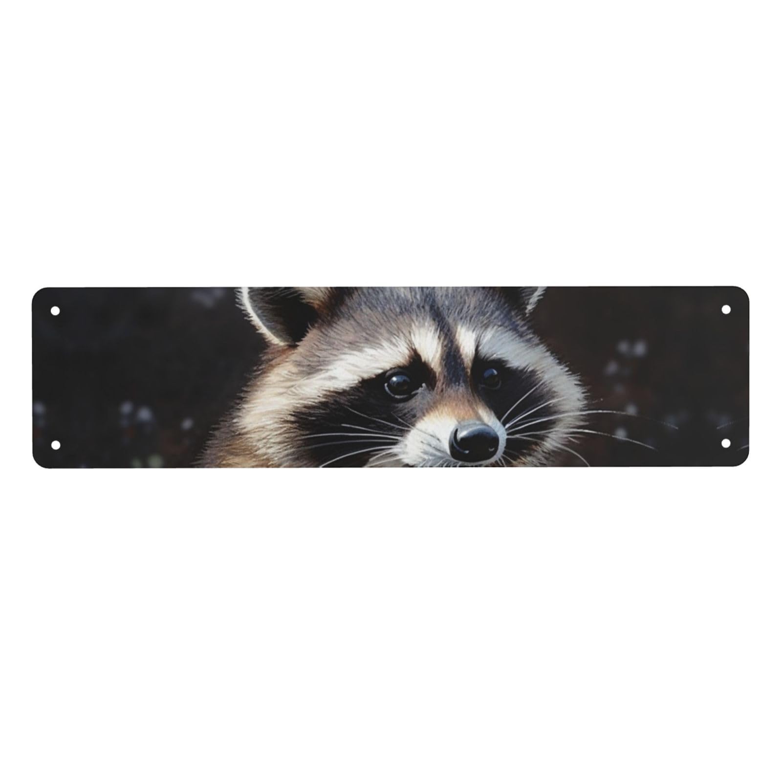 Vintage Metal Tin Signs Retro Garage Signs Stylish Wall Art Plaques for Home Decor Unique Poster 4x16 Inch Raccoon Metal Sign Outdoor Wall Decorations Gifts