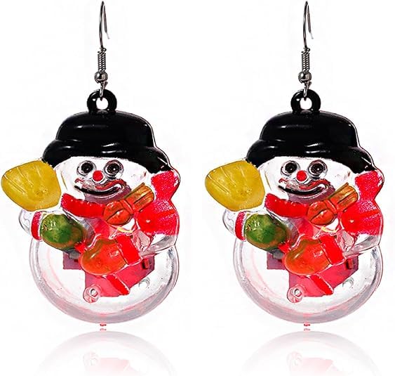 Pendientes Navidad Mujer Christmas Earrings Pendientes LED