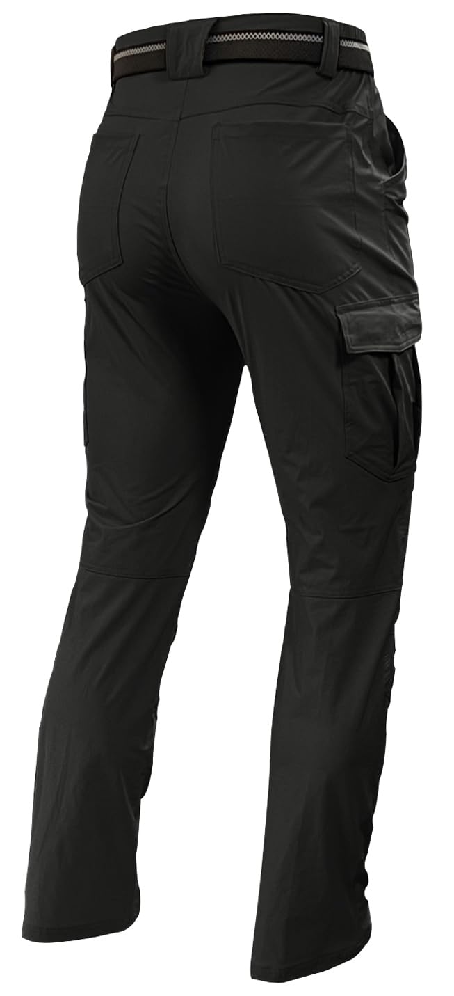 GARTENBOKER Mens Hiking Cargo Pants Waterproof Lightweight Quick Dry 6 Pockets Stretch Work Fishing Travel Outdoor Pants