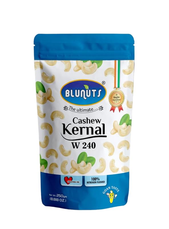 BLUNUTS DRY FRUITS Cashew Kernal W240 100% Natural Cashew | Premium Kaju Nuts | Nutritious & Delicious | Gluten Free & Plant Based Protein | Crunchy Cashew | Healthy Snacks Dry Fruit(250 gm) (B0CT3KBGHP) Amazon Price History, Amazon Price Tracker