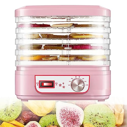DXYQXL 5 Tray Electric Food Dehydrator - Small Freeze Dryer Machine With 35-70°C Temperature Control For Home Use - 360° Ventilation, Ideal For Jerky, Fruits, Meat - Snacks Air Dryer