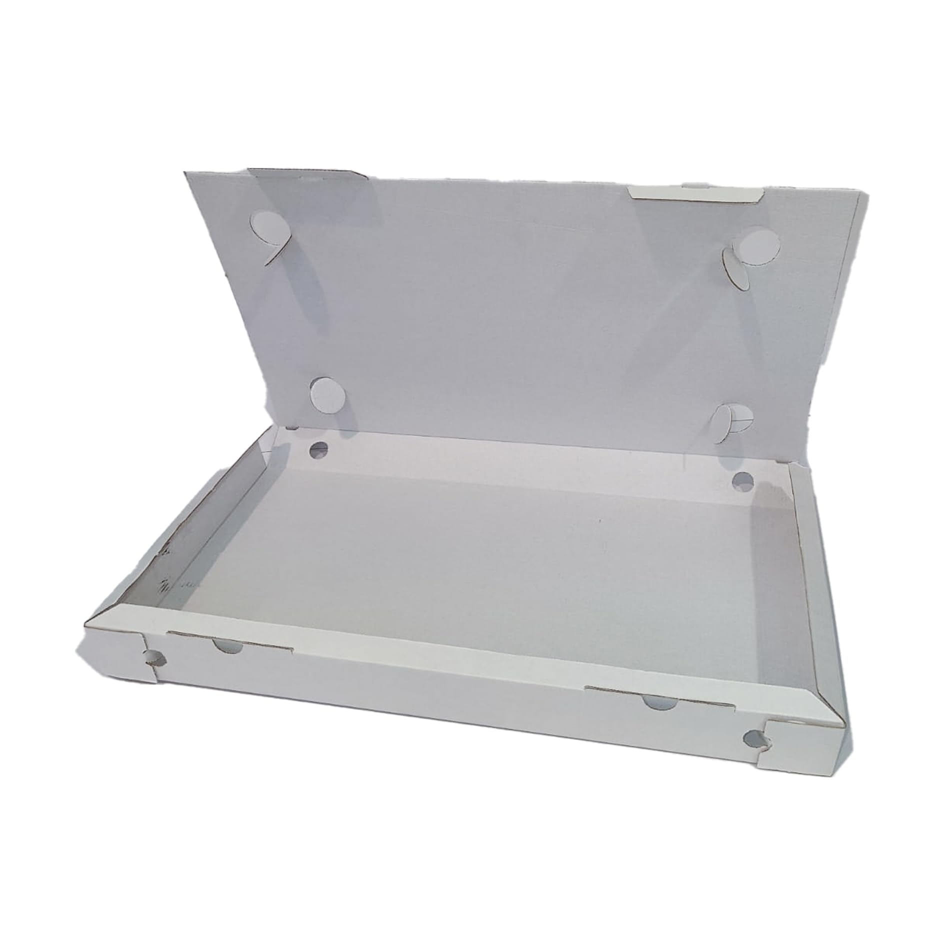 Scatola per pizza 55 x 35 x 5 Confezione da 100 pezzi Bianco