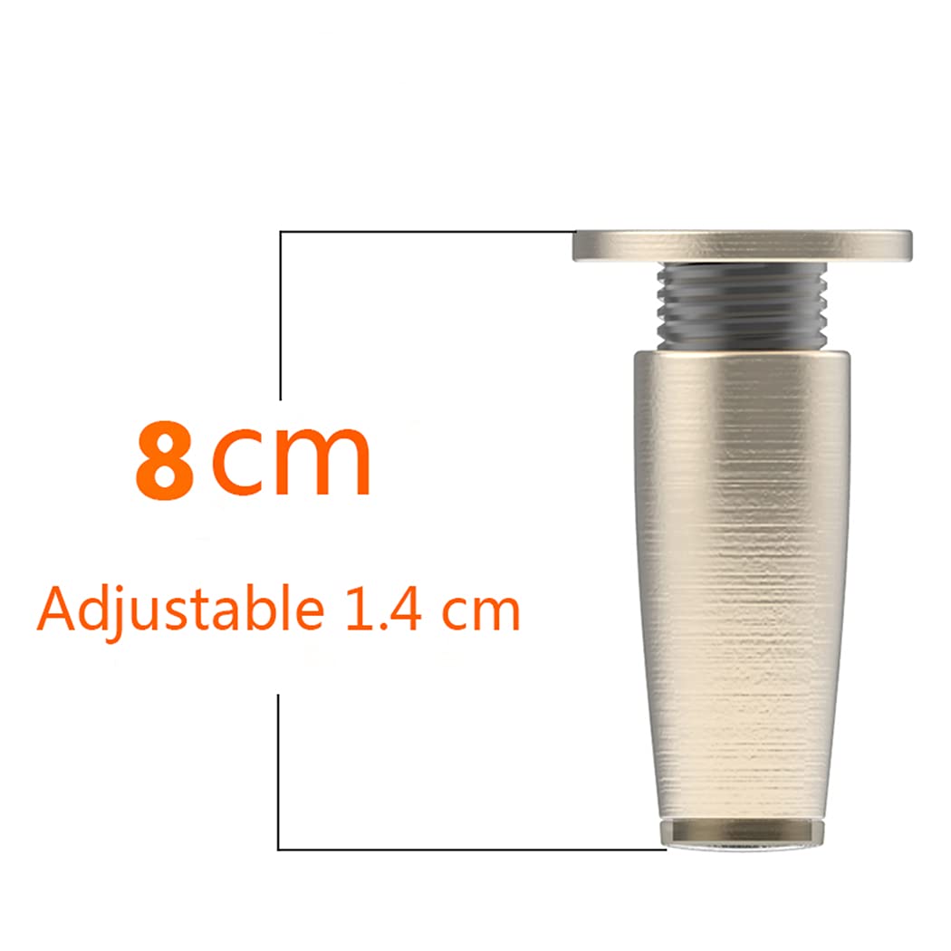Regulowane nóżki meblowe ze stopu cynku, nowoczesna sofa, zamiennik metalowego wspornika łóżka, 4 sztuki (8 cm)