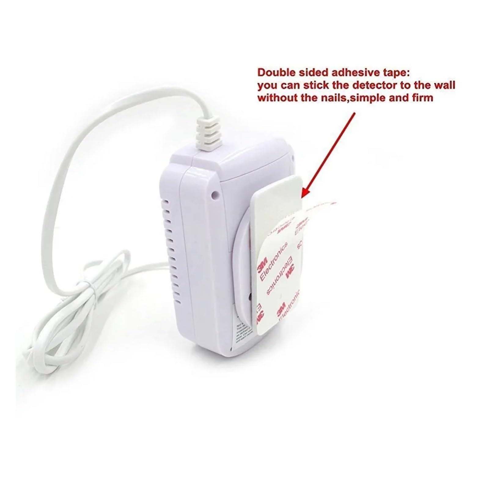 Kit De Alarma De Cocina Con Aviso Por Voz Independiente Con Pantalla LCD Natural Inflamable