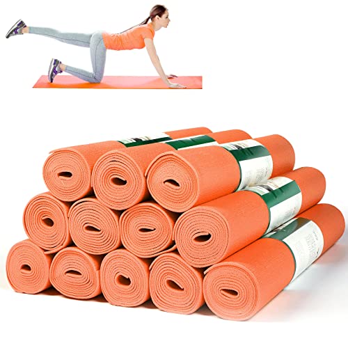 Amylove 12 Pieces Yoga Mats Bulk 68x24x0.12 Inch Exercise Non