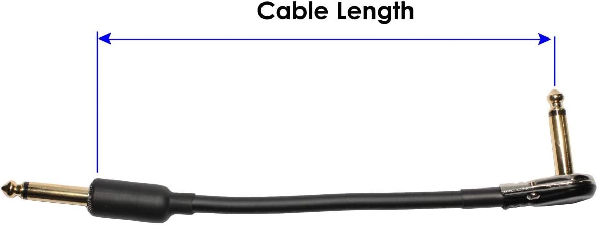 2パック 3フィート キャストライン ゴールド モガミ2524 ギターペダルボードエフェクト スイッチャーパッチケーブル 1/4 T