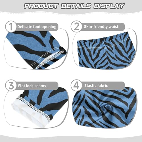 Girls Leggings Soft Toddler Ankle Length Bottoms Zebra Print Kids Dance Yoga Pants 4-10 Years3