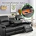 SIENWIEY Manual Recliner Sofa Set，Bonded Leather Reclining Sofa and Loveseat Set with Drop Down Table&Storage Console&Cup Holders，Leather Couch Set for Living Room(3+2)