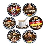 BIVYAX Set da 6 Sottobicchieri in Legno, Sottobicchieri per Birra Oktoberfest Bavarese, 10...