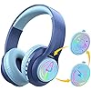 iClever Kinder Kopfhörer BTH16 Auswechselbare Abdeckung Bluetooth Kinder Kopfhörer mit Mikrofon, 45H Spielzeit, Hi-Fi…