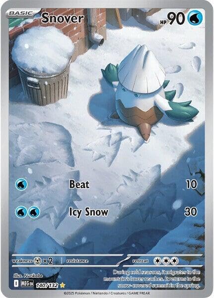 Pokemon - Snover - 140/132 - Illustration Rare - Mega Evolutions - Foil Single Card