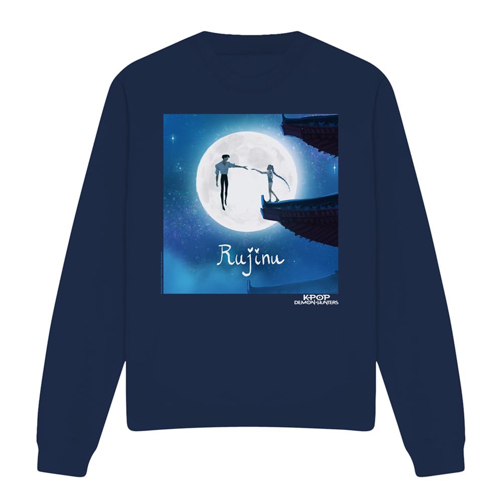 Kpop Demon Hunters Rujinu Rumi And Jinu Moon Unisex Sweatshirt, Navy, XX-Large