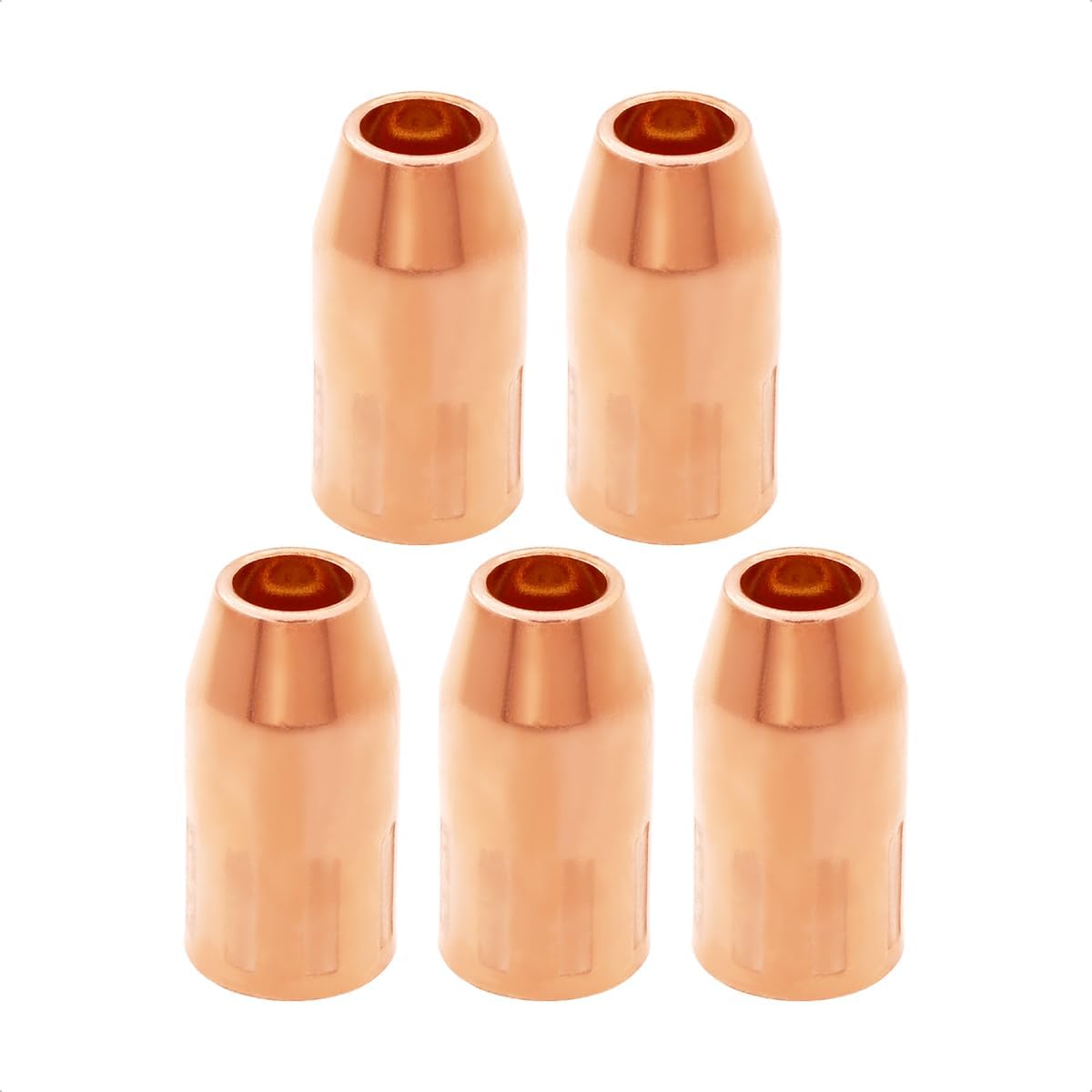 PLAXCON Flush Nozzle VNS50F Velocity Nozzles 1/2in Fixed Threaded fit Tweco Fusion 140 180 220 250 MIG Gun 5pcs