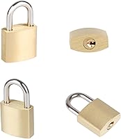 Vista 5 de 10Pack Small Locks with Same Keys, 3/4" (20mm) Wide Lock Body Solid Brass Padlocks Keyed Alike, Mini Padlocks for Suitcases/Luggage/Backpacks/Tool