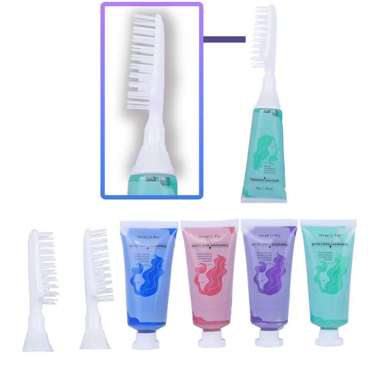 HaiolorPro Haarkreide, Haarkreide für mädchen und Erwachsene, temporäre haarfarbe Set für Kinder, Haarkreide Kinder Auswaschbar Ungiftig, Haarmascara für 4 Farben, Geeignet als Geschenk, Rollenspiel