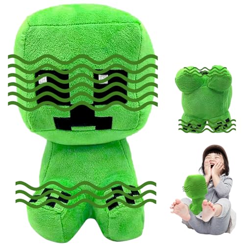 YISKY Minecraft Creeper de Peluche - Figura Verde de Felpa 22 Cm de Dibujos Animados