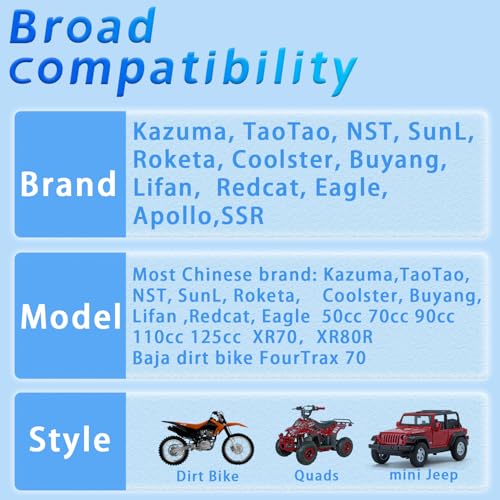 Image of PZ20 Carburetor for Kazuma Baja 50cc 70cc 90cc 110cc 125cc TaoTao Coolster 110B NST SunL Chinese Quad 4 Stroke ATV 4 Wheeler Go Kart Dirt Bike (Pack of 2)