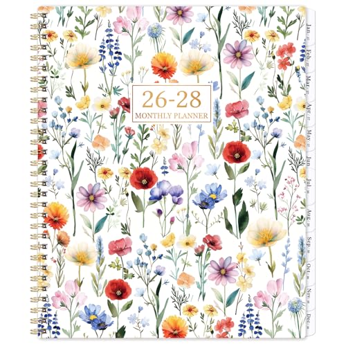 2026-2028 Monthly Planner - 2 Year Monthly Planner/Calendar 2026-2028 JULY 2026 - JUNE 2028 9 x 11 24 Months Tabs Two-sided Back Pocket Holidays Twin-Wire Binding Note Pages Perfect for School Office Supplies