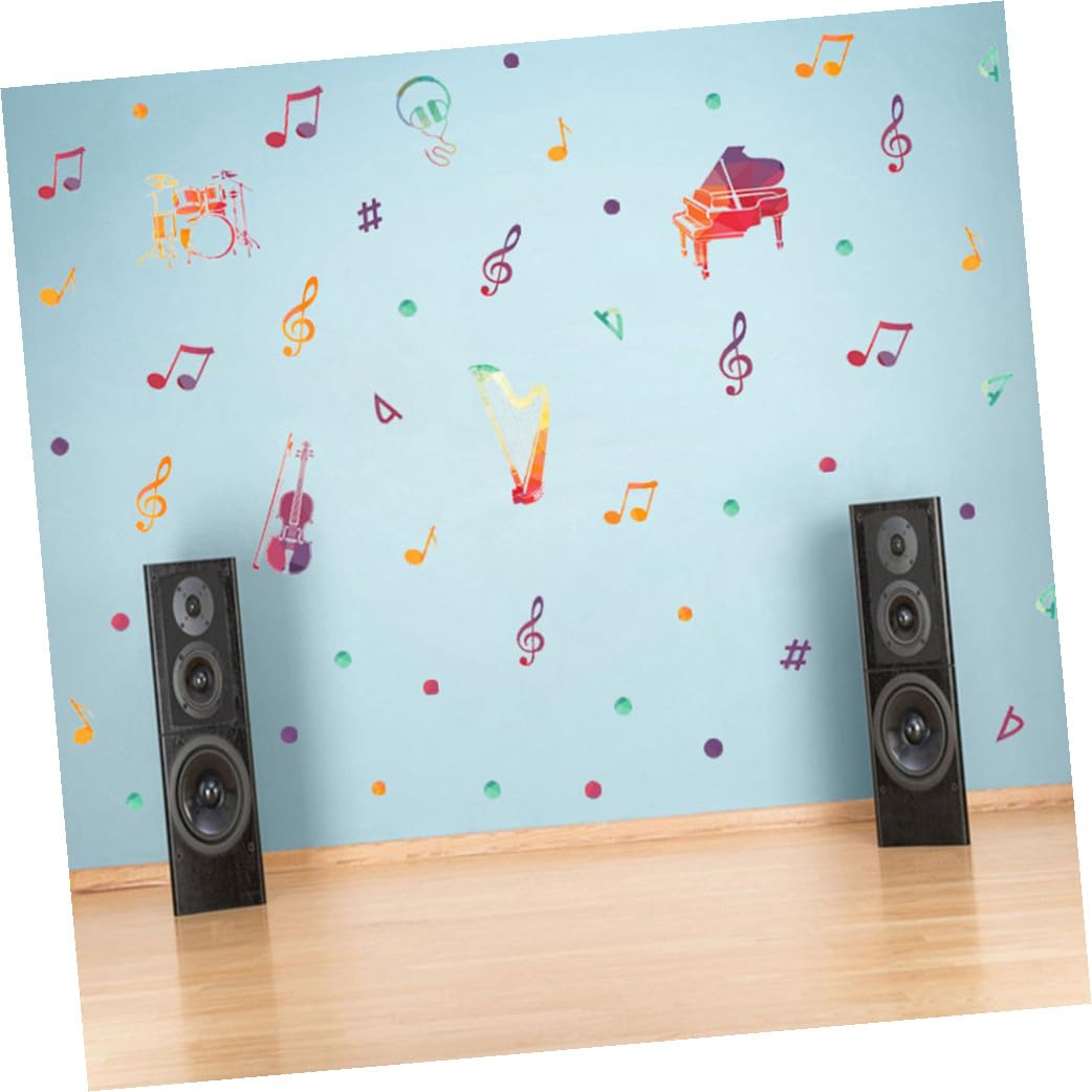 Hemobllo 3 Ensembles Autocollants Décoratifs De Note De Musique Adhésif Mural Stickers Mural Room Decoration Autocollants Muraux Créatifs Pour Autocollant Mural Créatif 4 Pièces * 3