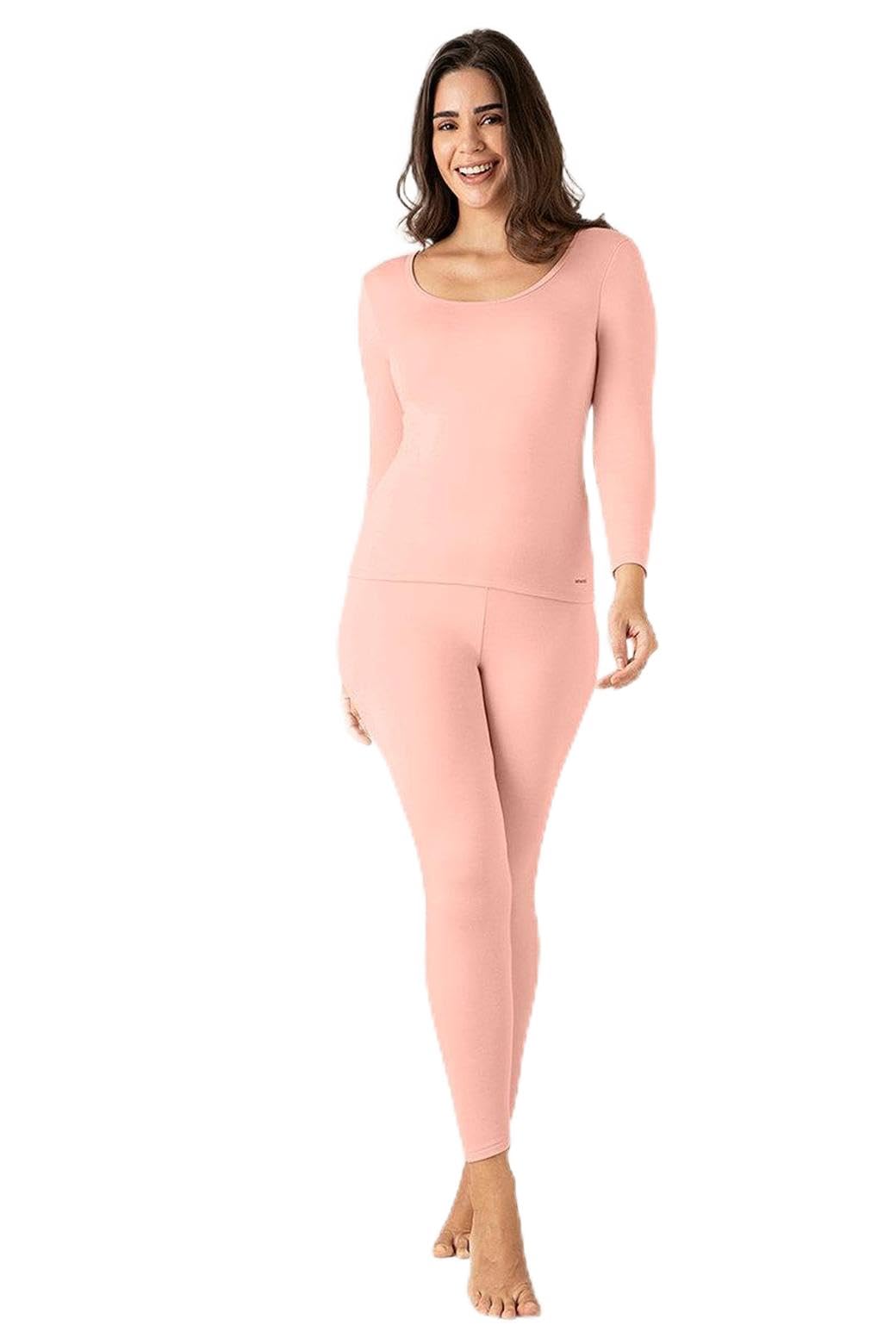Cameo Rose Women Scoop Neck Thermal Top-image-16
