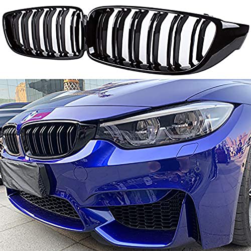 Calandre F32 BMW Série 4 F32 F33 F36 double lame noire calandres M3 M4